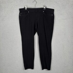 Eileen Fisher Pants Womens L‎ Petite Black Pull On Stretch Minimalist Capsule